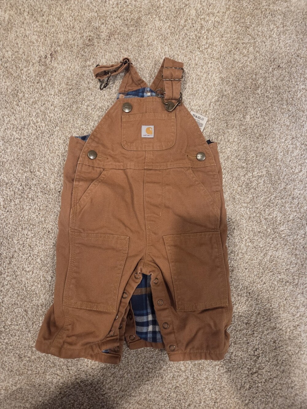 ​Carhartt Classic Flannel-Lined Canvas Bib Overalls - 3M